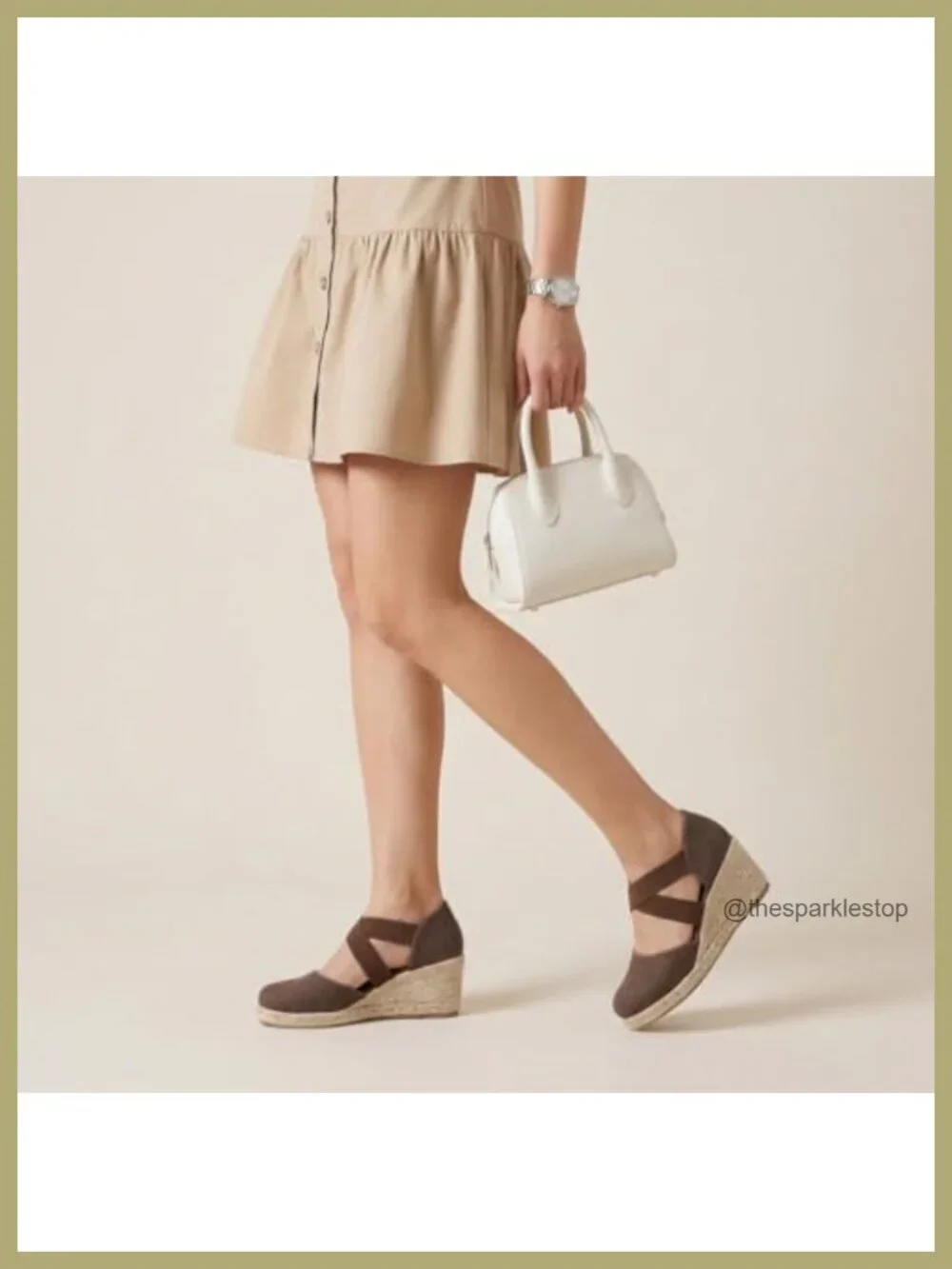 Cushioned Espadrille Wedge Sandals with Elastic Straps Closed Toe